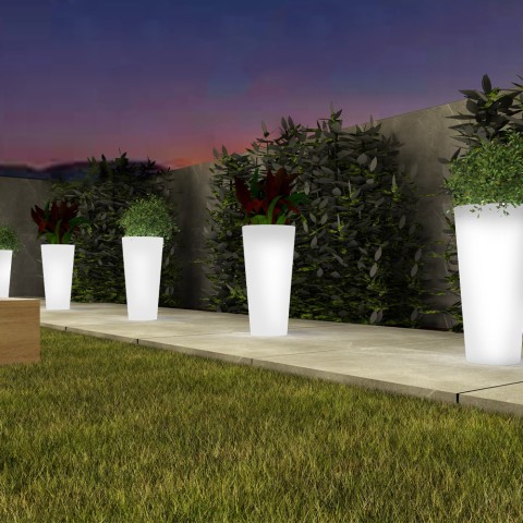 Tall light vase h102 for garden light LED RGB solar Arkema Tondo Promotion