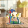 Colourful pop art style musical note sculpture ornament Semicroma Model