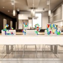 pop art style coloured plexiglass flower decorative sculpture Goblet Measures