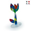 pop art style coloured plexiglass flower decorative sculpture Goblet Promotion