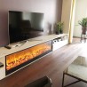 Recessed wall electric fireplace 180cm LED flame 1500W Amiata On Sale