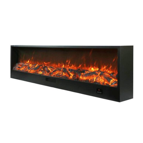 Vesuvio Flame effect wall-recessed electric fireplace 1500W 200cm Promotion