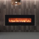 Modern wall-mounted electric fireplace with realistic flame 1500W Aprica On Sale