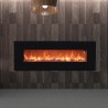 Modern wall-mounted electric fireplace with realistic flame 1500W Aprica On Sale