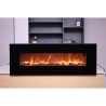 Modern wall-mounted electric fireplace with realistic flame 1500W Aprica Sale
