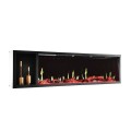 Recessed electric fireplace 1500W 190cm multicoloured LED flame Stromboli Promotion
