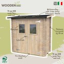 Wooden toolbox and garden shed with window door Hobby 198x98 On Sale