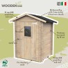 Wooden garden shed tool shed with window door Hobby 146x146 On Sale