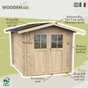 Wooden garden tool shed with double door Opera 215x180 On Sale