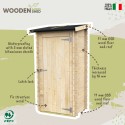 Wooden tool shed outdoor gardening Arturo 98x64 On Sale