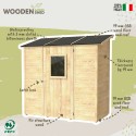 Wooden garden shed tool shed Vanilla 207x102 On Sale