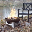 Round barbecue brazier for garden with external steel hearth Arka Offers
