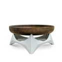 Round barbecue brazier for garden with external steel hearth Arka Sale