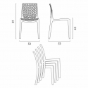 Set of 16 Gruvyer Transparent Stackable Chairs for Restaurants and Bars made of High-Quality Polycarbonate 