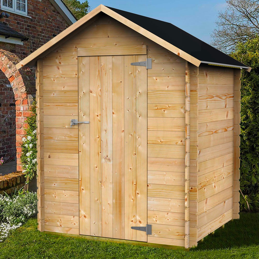 Wooden garden tool shed single door 146x130cm Marcella