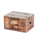 Olive wood firewood in a box 40kg fireplace stove oven Olivetto Discounts