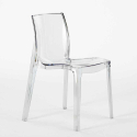 Spectre Set Made of a 70x70cm White Round Table and 2 Colourful Transparent Femme Fatale Chairs Cost