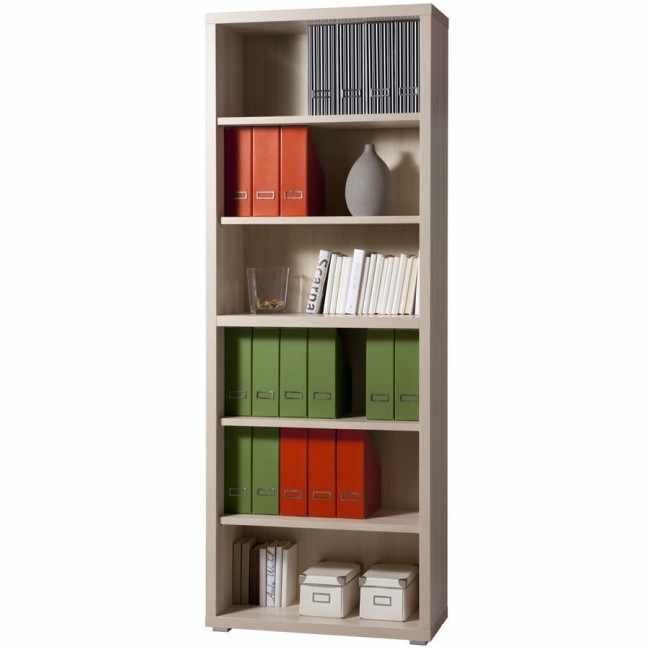 Real Wooden Modular Sectional Narrow Bookshelves With 6 Shelves Magazine