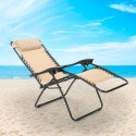 Emily multi-position folding beach garden deck chair with Zero Gravity 