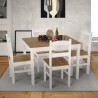 Rectangular table set with 4 country style wooden chairs Rusticus Sale