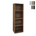 Duval Wooden Bookshelf for Living Room or Office, 4 Shelves, 40x132 cm Promotion