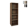 Duval Wooden Bookshelf for Living Room or Office, 4 Shelves, 40x132 cm Promotion