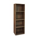 Living room office bookcase 4 shelves 40x132 cm wooden shelf Duval Characteristics
