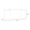 White Freestanding Electric Fireplace Wood L179 x W48 x H85 Biden 