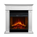 Electric floor-standing fireplace in wood White W 89.5 x H90.5 x D28 Jefferson On Sale
