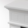 Electric floor-standing fireplace in wood White W 89.5 x H90.5 x D28 Jefferson Sale