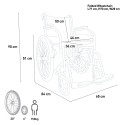 Wheel chair folding wheelchair orthopedic in fabric with brakes for disabled and elderly Dasy 