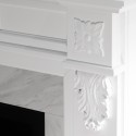 Bioethanol floor-standing fireplace with white marble-effect frame Truman Sale