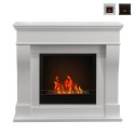 Floor-standing bioethanol fireplace with frame Washington On Sale