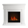 Bioethanol floor-standing fireplace classic white frame Kennedy Offers