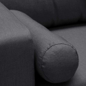 Modern Scandinavian-Style Sofa in Fabric, 3-Seater for Living Room and Kitchen, Aquamarine 