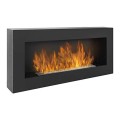 Wall-Mounted Bioethanol Fireplace with Frame Siena Black for Living Room Promotion