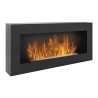 Wall-Mounted Bioethanol Fireplace with Frame Siena Black for Living Room Promotion