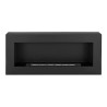 Wall-Mounted Bioethanol Fireplace with Frame Siena Black for Living Room Sale