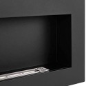 Wall-Mounted Bioethanol Fireplace with Frame Siena Black for Living Room Discounts