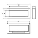 Wall-Mounted Bioethanol Fireplace with Frame Siena Black for Living Room Choice Of