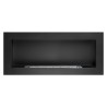 Modern bioethanol fireplace with recessed wall frame Lucca Black Sale
