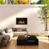 Modern recessed wall-mounted bioethanol fireplace with Pisa Black frame Catalog