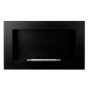 Modern recessed wall-mounted bioethanol fireplace with Pisa Black frame Sale