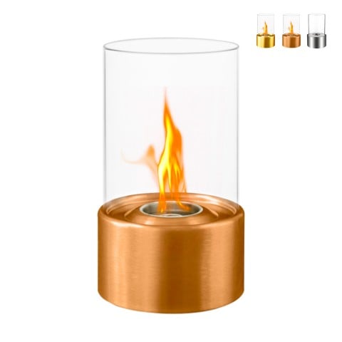 Marseille cylinder indoor-outdoor table-top bioethanol fireplace Promotion