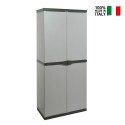 Jumbo Outdoor Garden Storage Cabinet, 2 Doors, 4 Shelves On Sale