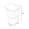 Outdoor monobloc washbasin with board 59x41x75cm Jo Characteristics