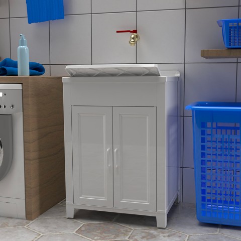 2 door resin washbasin cabinet for laundry 60x50cm Mong Promotion
