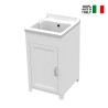 Laundry cabinet with wash basin 1 door resin 45x50cm Mong On Sale