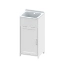 Cabinet with resin washbasin 1 door for laundry 40x40cm Mong Offers