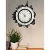 Ceart City Modern Glass and Metal Round Wall Clock On Sale